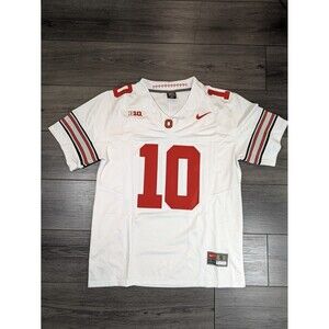 Julian Sayin #10 White Buckeye Stripe 2026 OSU Ohio State Football Jersey Small